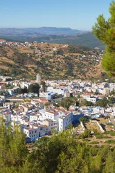 Chefchaouen, Marocco. Vista generale della città.